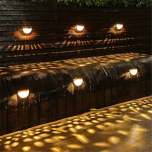 6 Led Solar Fence Lights | Decorative Garden Light | Outdoor Wall Light Led | Outdoor Garden Decorative Lights For Floor Fence Pathway (1pc)