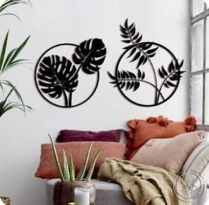 Flowers Wall Art Wall Hanging(black Color)