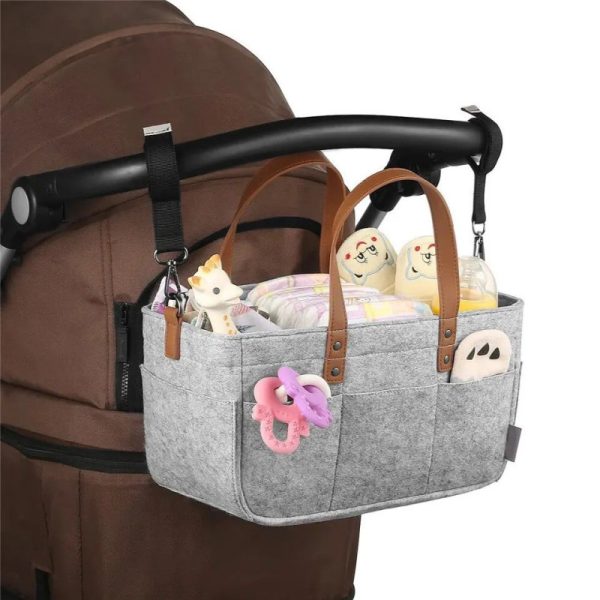 Foldable Travel Felt Storage Bag Baby Diaper Caddy Organizer (random Color)