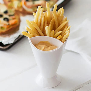 French Fries Cup Potato Fries Holder With Ketchup Holder For Sauce(random Color )