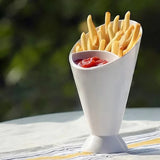 French Fries Cup Potato Fries Holder With Ketchup Holder For Sauce(random Color )