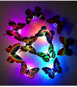 Glow In The Dark 3d Led Butterfly Night Light Led Color Changing For Kids Room (1 Pcs Butterfly)