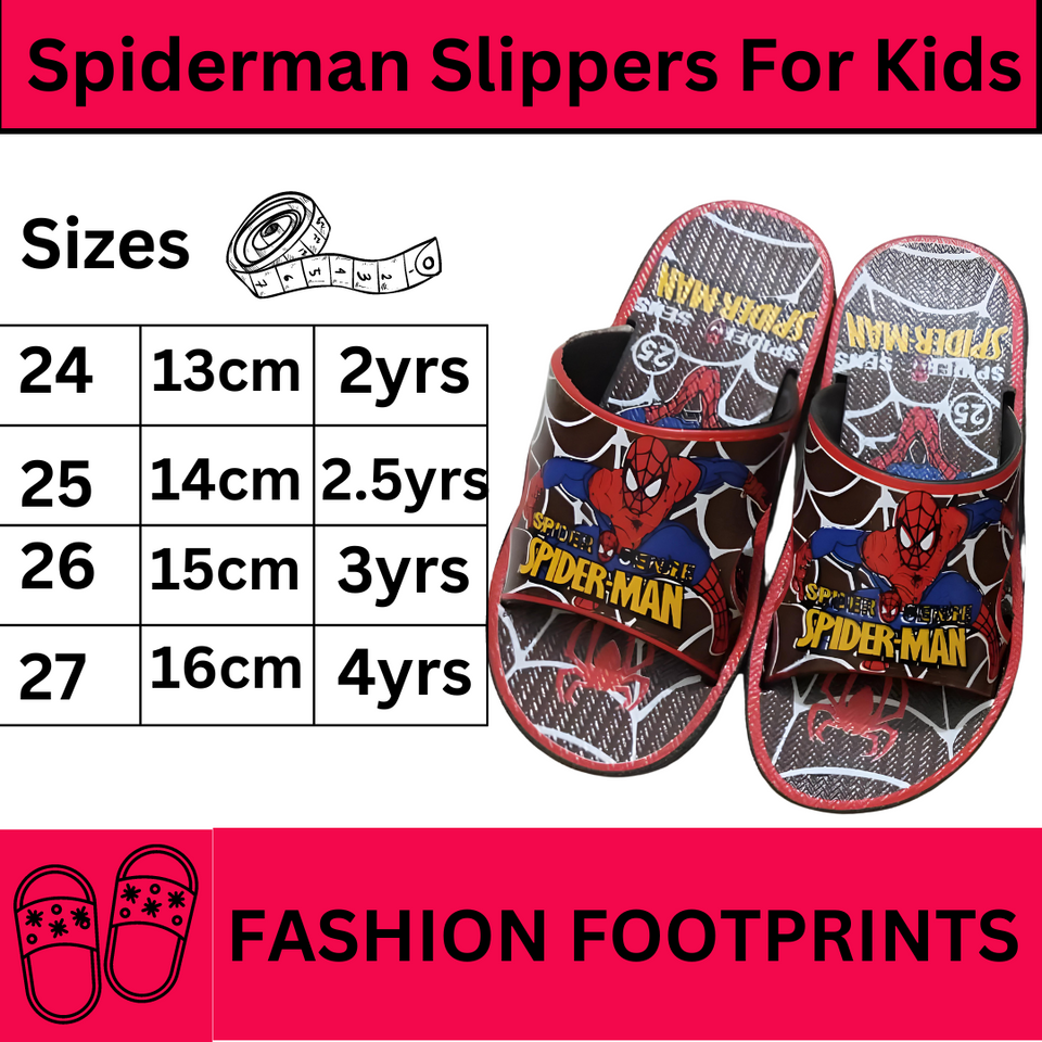 Spiderman Slippers For Kids