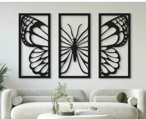 Wooden Butterfly Wall Decorations(black Color )