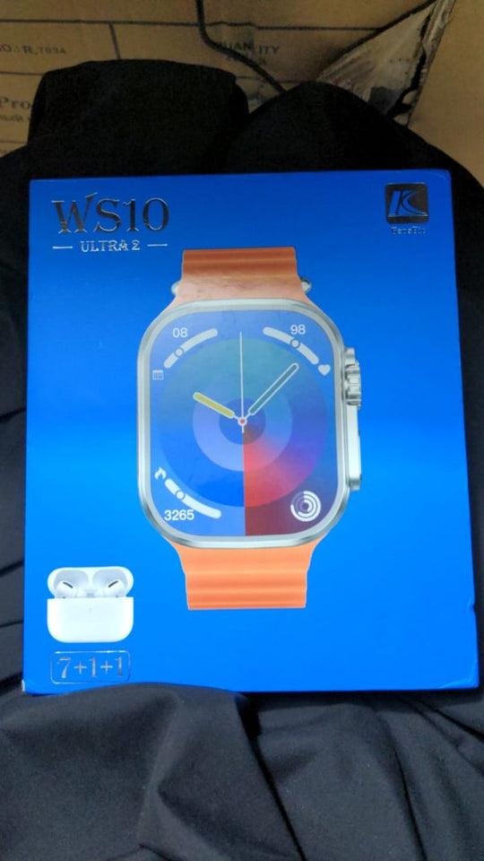 Ws10 Ultra 2 – 10 In 1 Set Smartwatch With Tws Earphone Wireless & 7 Watch Straps